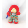 Ancien Doudou Luciole phosphorescent bleu rouge NOUNOURS
