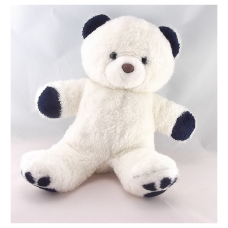 Doudou ours blanc rouge NOUNOURS