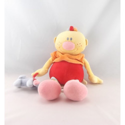 Doudou Billy et Babette rouge orange NATTOU