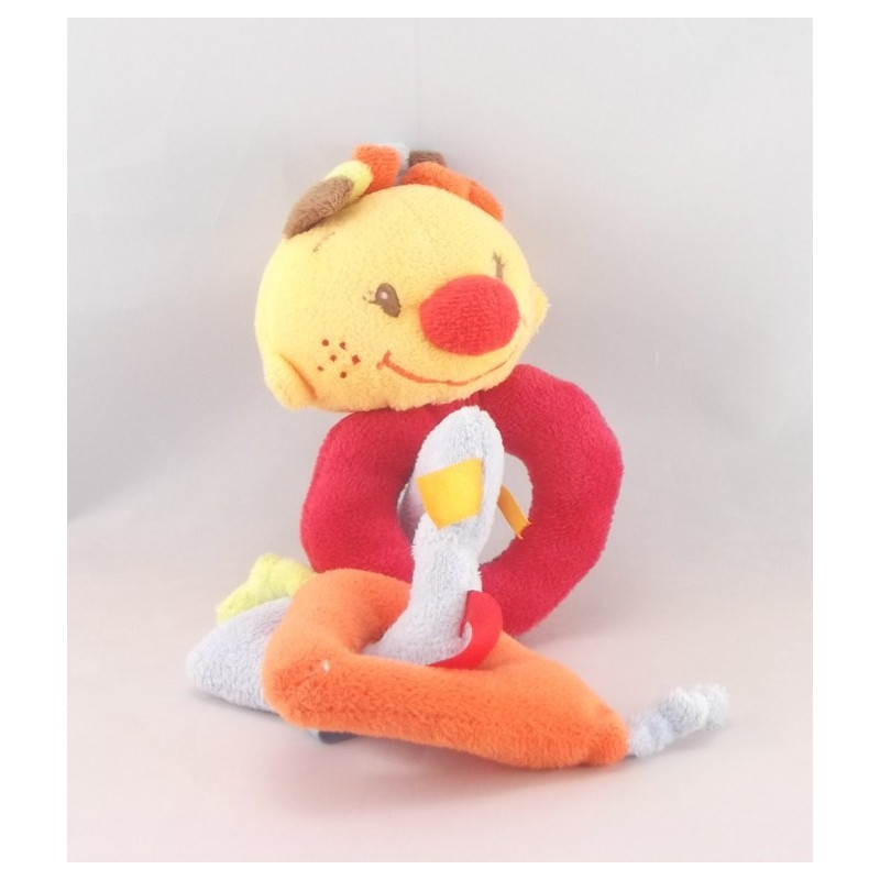 Doudou Billy et Babette rouge orange NATTOU