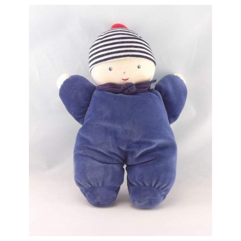 Doudou semi plat lutin bleu marine COROLLE