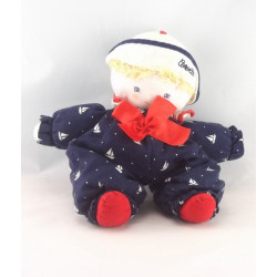 Doudou poupée chiffon garçon bleu bateau marin COROLLE