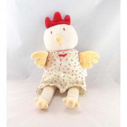 Doudou coq poule blanche COROLLE