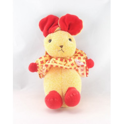 Doudou souris rouge jaune fraises NOUNOURS