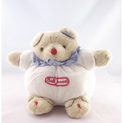 Doudou Ours boule vichy rouge pantoufles JACADI