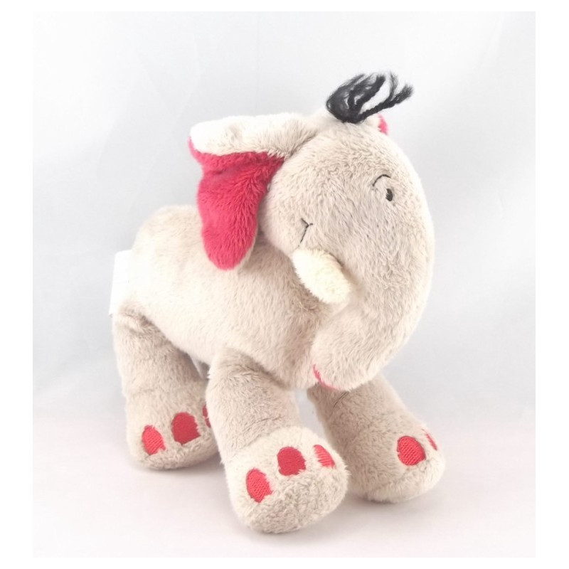 Doudou éléphant beige bleu KIABI
