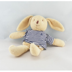 Doudou lapin créme bleu rouge carotte OKAIDI
