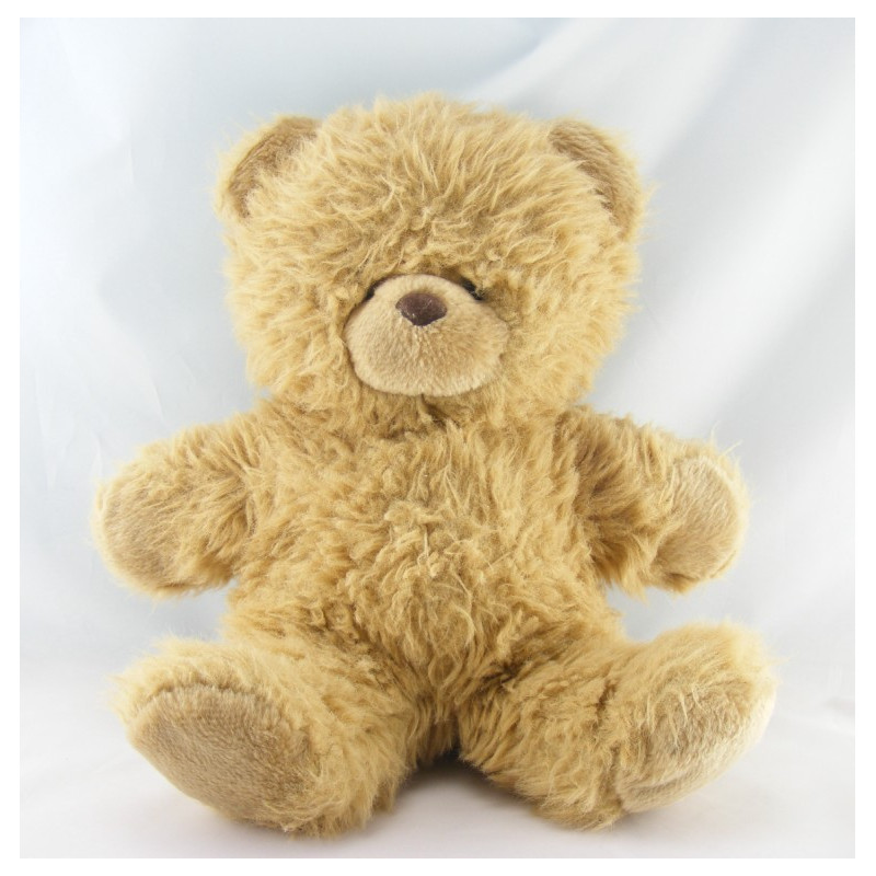 Doudou lapin marron col vichy beige NOUNOURS 