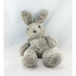 Doudou lapin blanc rose gris NOUNOURS 