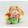 Doudou lapin orange vert bleu rose jaune CHARLY ET CIE