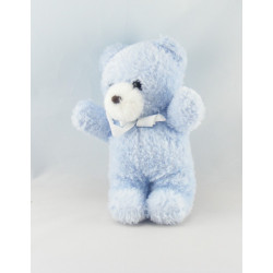Doudou ours bleu coccinelle brodé NOUNOURS