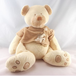 Doudou ours écru gilet beige NICOTOY