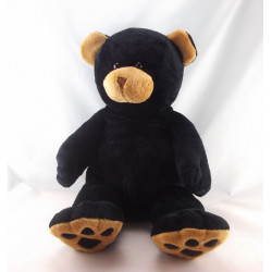 Grand doudou lapin marron maillot bleu rayé short blanc NOUNOURS