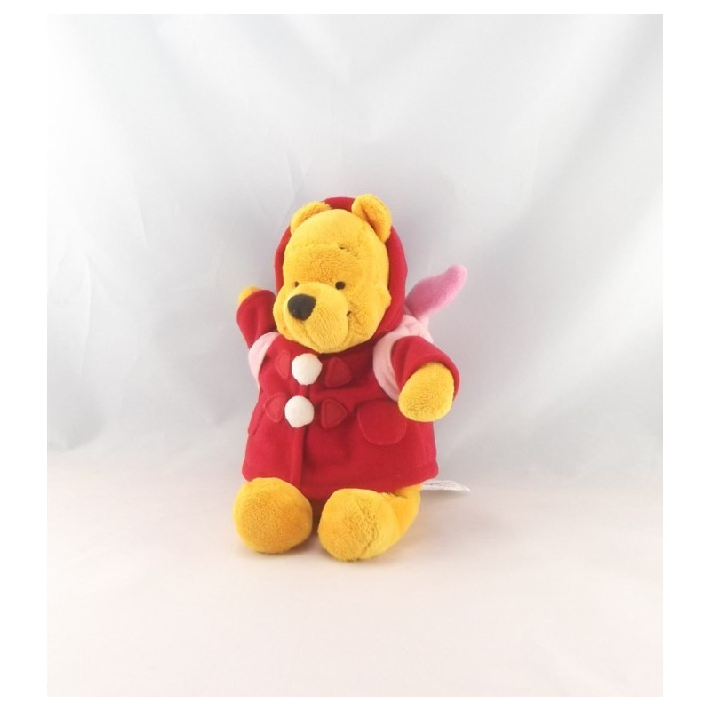 Doudou Winnie l'ourson déguisé Noël Grelot DISNEY 