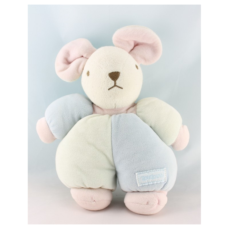Doudou souris rose bleu NOUNOURS MUTOUEST