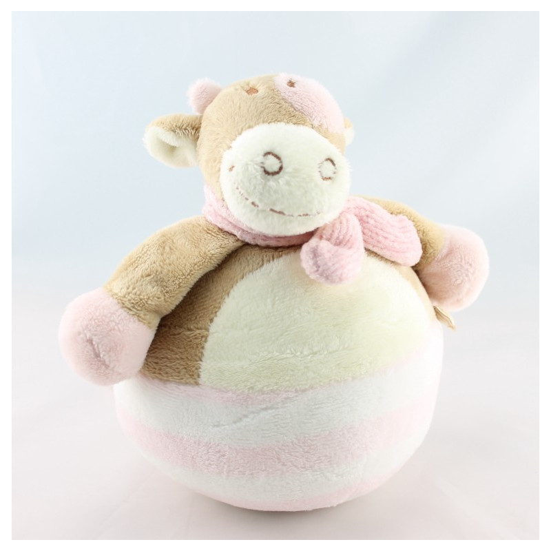 Doudou plat vache rose Lola rosalie BENGY 