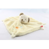 Doudou plat  carré jaune ours beige TEX 