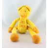Doudou ours vert jaune bras jambes coulissant CMP