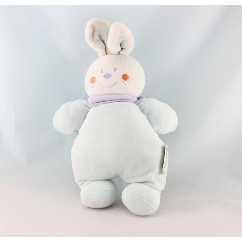 Doudou lapin bleu mauve INFLUX