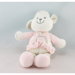 Doudou mouton blanc gris étoiles VETIR