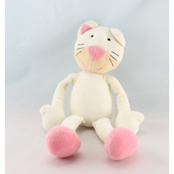 Doudou chat rose rouge pois BABYSUN