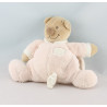 Doudou plat ours blanc rose nuage NATTOU