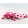 Doudou coccinelle rouge rose AUCHAN