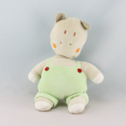 Doudou ane vache salopette bleu AUCHAN