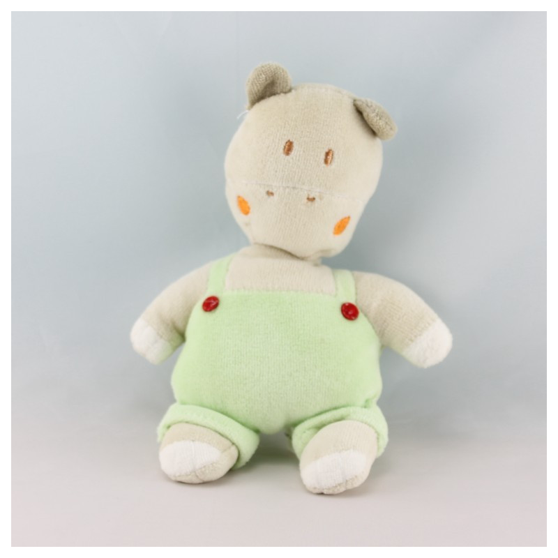 Doudou ane vache salopette bleu AUCHAN