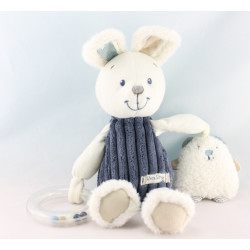Doudou musical Lapin bleu marine NICOTOY 