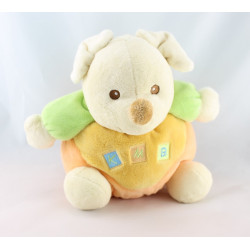 Doudou souris blanche orange chapeau vert KMB KIMBALOO
