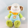Doudou mouton pull rayé bleu lapins brodés NICOTOY