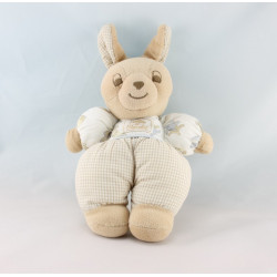 Doudou ours vichy beige blanc imprimé lavande savon TARTINE ET CHOCOLAT