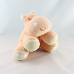 Doudou girafe coeur jaune orange KIMBALOO