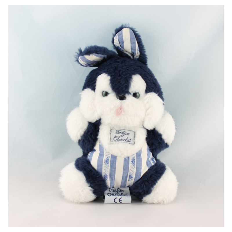 Doudou lapin bleu marine TARTINE ET CHOCOLAT
