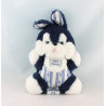 Doudou lapin bleu marine TARTINE ET CHOCOLAT
