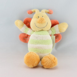 Doudou hochet papillon rayé vert JOLLYBABY