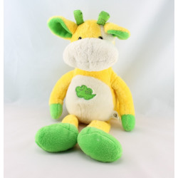 Doudou vache orange jaune lune CP INTERNATIONAL