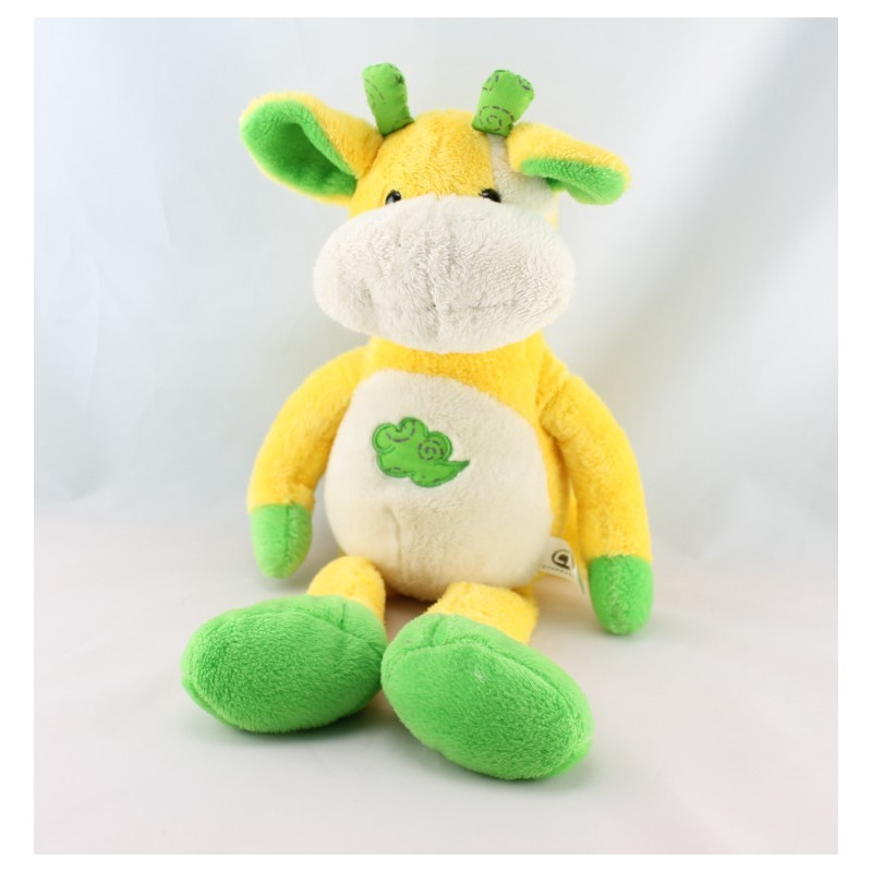 Doudou vache orange jaune lune CP INTERNATIONAL