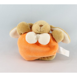 Doudou lapin hochet Vichy bleu Priscilla Larsen