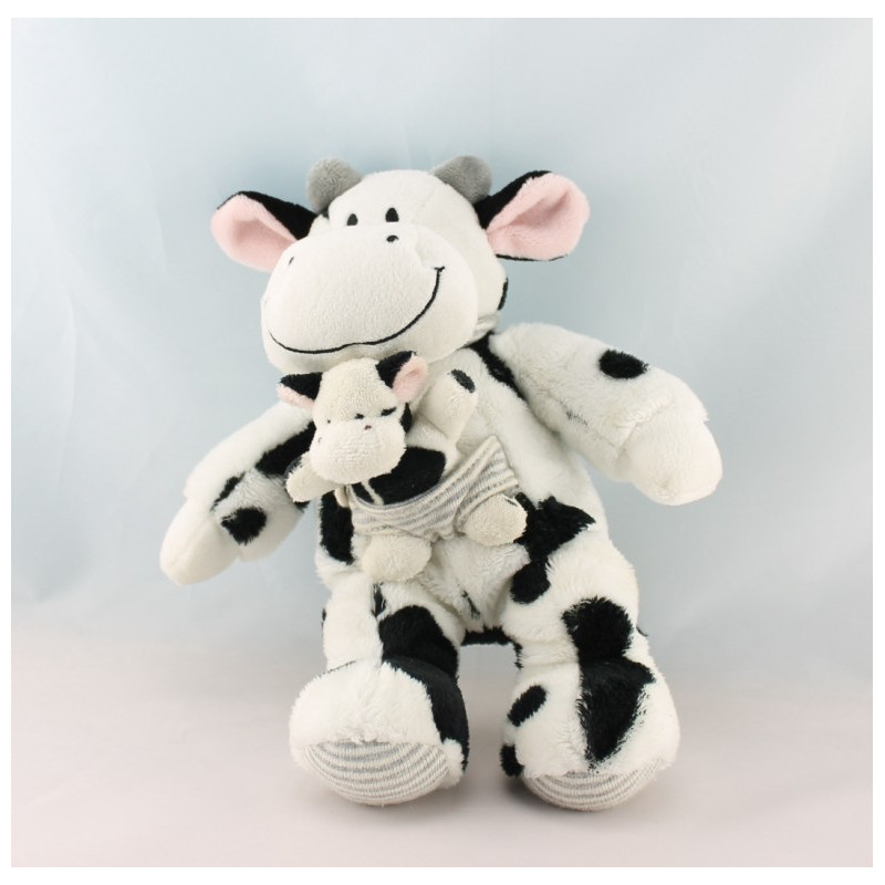 Doudou souris grise avec bébé NICOTOY