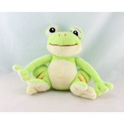 Doudou plat grenouille bleu vert CP INTERNATIONAL
