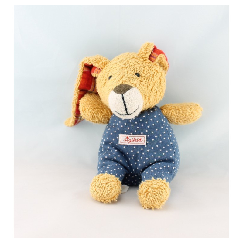 Doudou souris gris rouge bleu marine SIGIKID