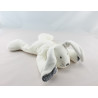 Doudou lapin couché beige bleu pois blanc OBAIBI OKAIDI