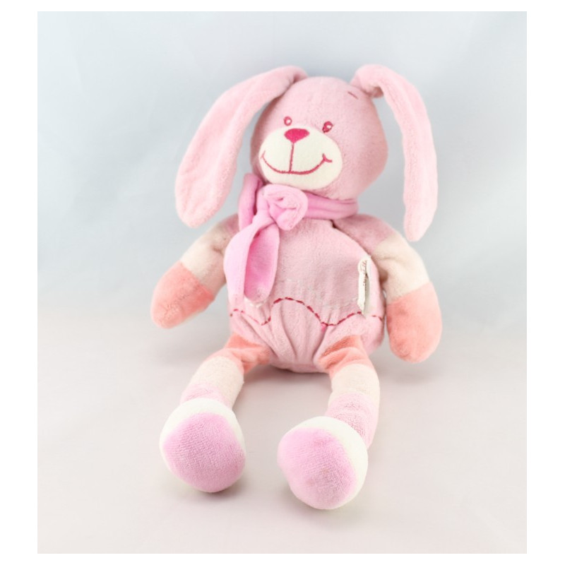 Doudou lapin bleu écharpe Bengy