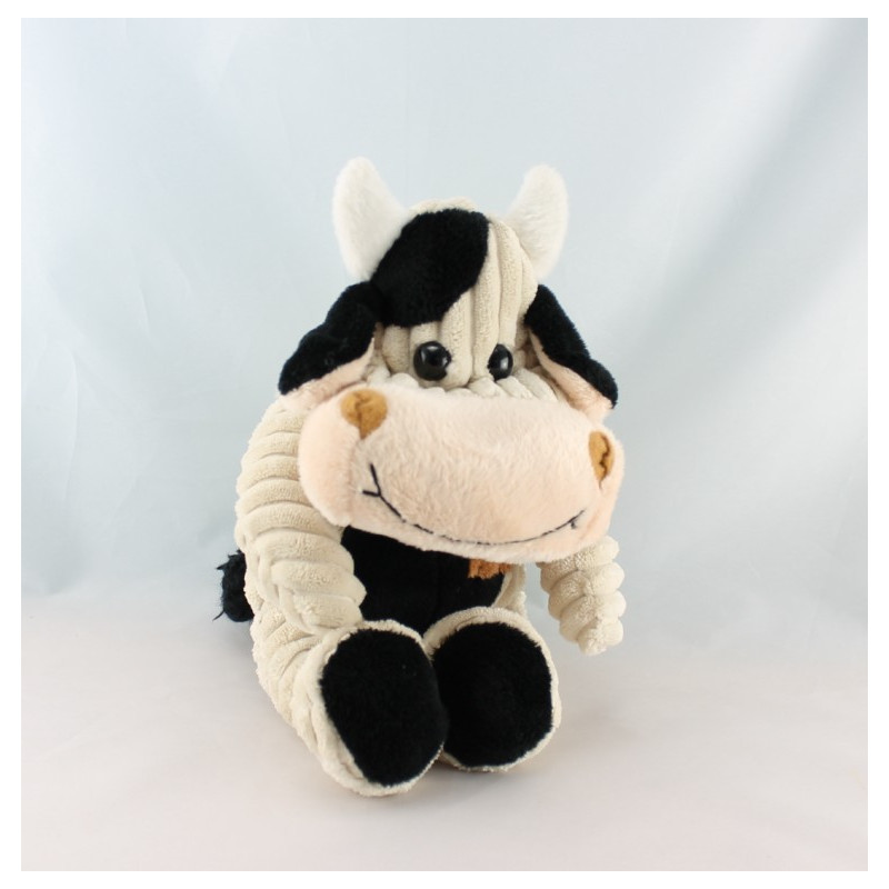 Doudou vache jaune vert nuage CP INTERNATIONAL