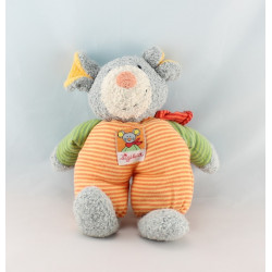 Doudou souris grise bleu pois SIGIKID