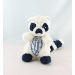 Doudou raton laveur bleu blanc rayé TARTINE ET CHOCOLAT