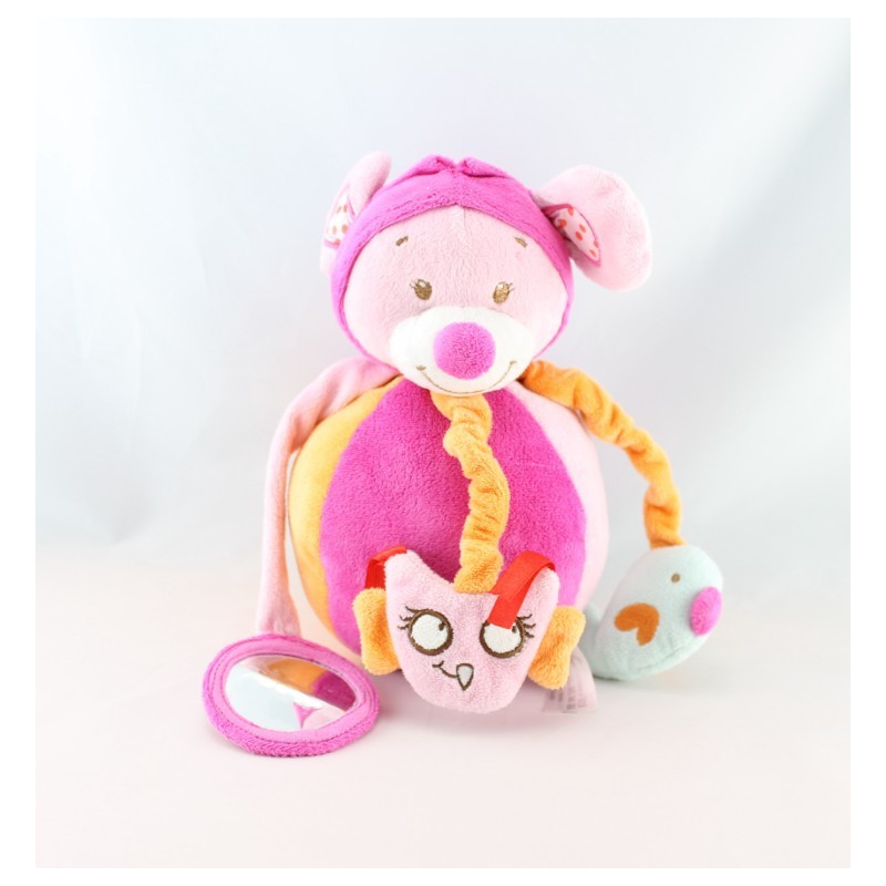 Doudou souris combinaison rose avion TEX BABY