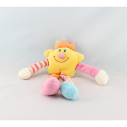 Doudou Clown rose hochet fleur JOLLYBABY